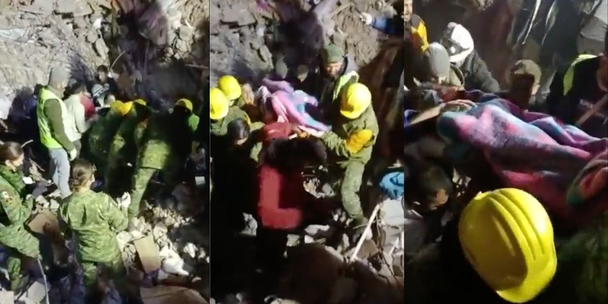¡Brigadistas mexicanos rescatan a la primera víctima en Turquía!