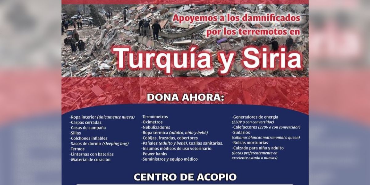 Habilitan centro de acopio en León para ayudar a Turquía y Siria