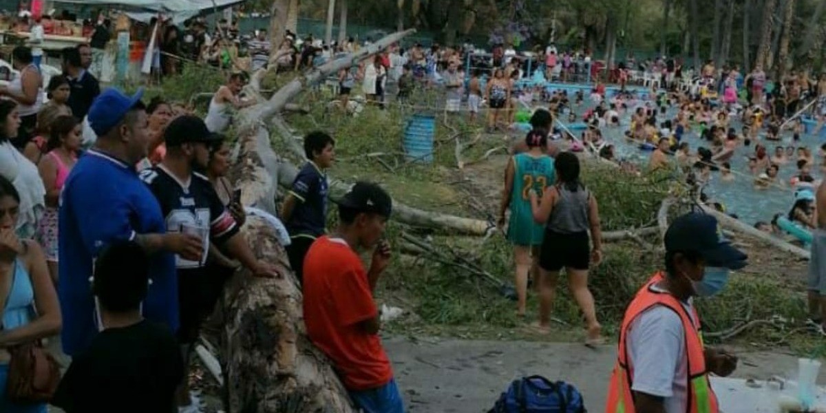 Fallece bebé lesionado tras caída de árbol en balneario de Comanjilla