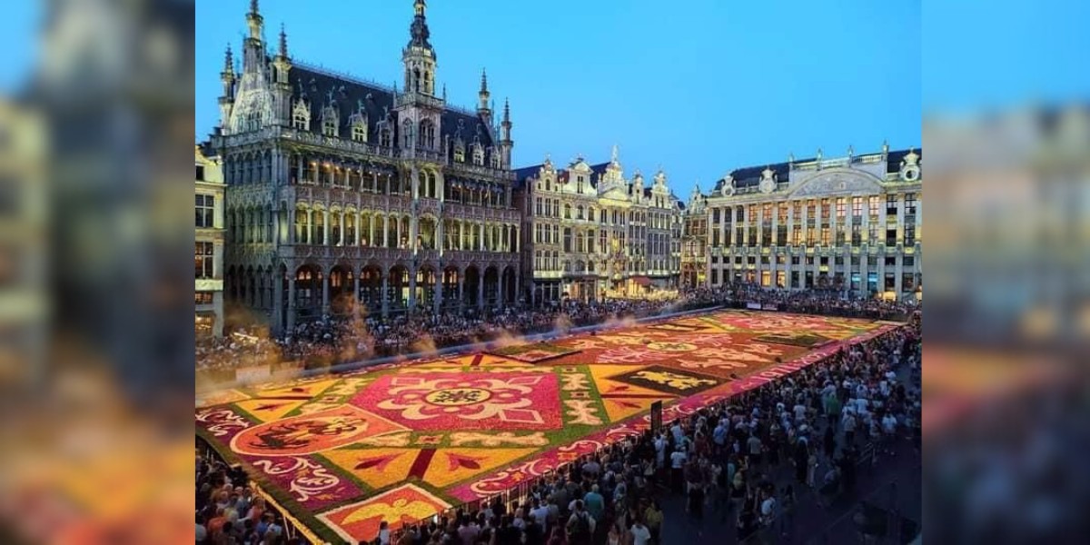 Dan premio a artistas de Uriangato por alfombra artesanal en Bélgica