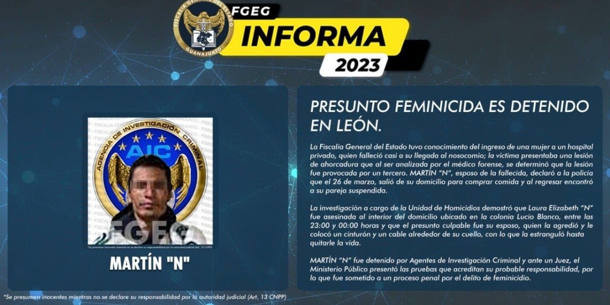 Detienen a presunto feminicida en León