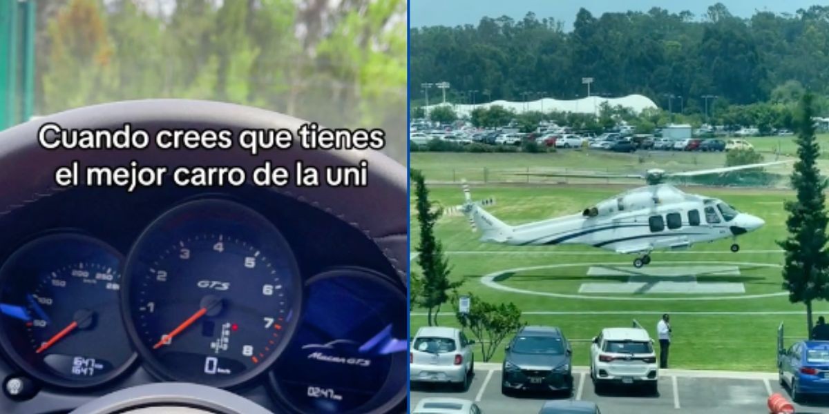 ¿Estudiante del Tec de Monterrey llega en helicóptero a su clase?