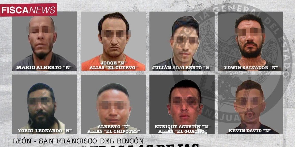 Encarcelan a ocho acusados de homicidio de Guanajuato