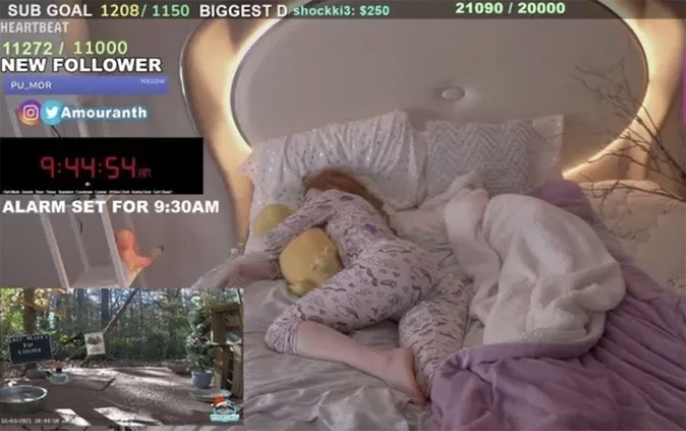 Amouranth: la influencer que gana millones solo por dormir, ¿el trabajo soñado?