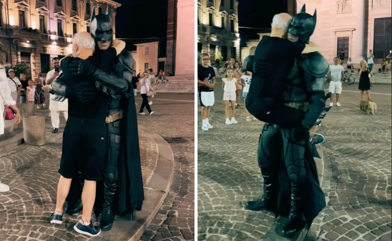 Un emotivo encuentro entre un hombre con síndrome de Down y Batman se vuelve viral