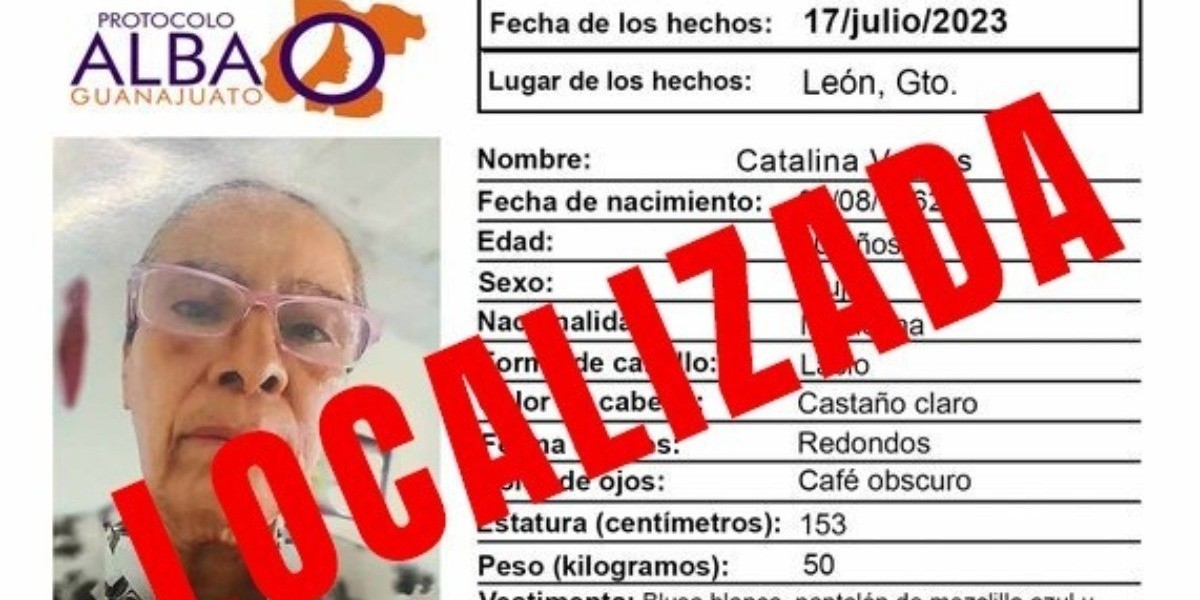 Localizan a Catalina, madre buscadora desaparecida en León