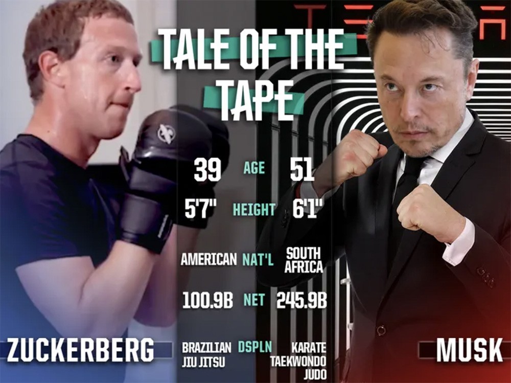 Musk condiciona pelea contra Zuckerberg a prueba médica