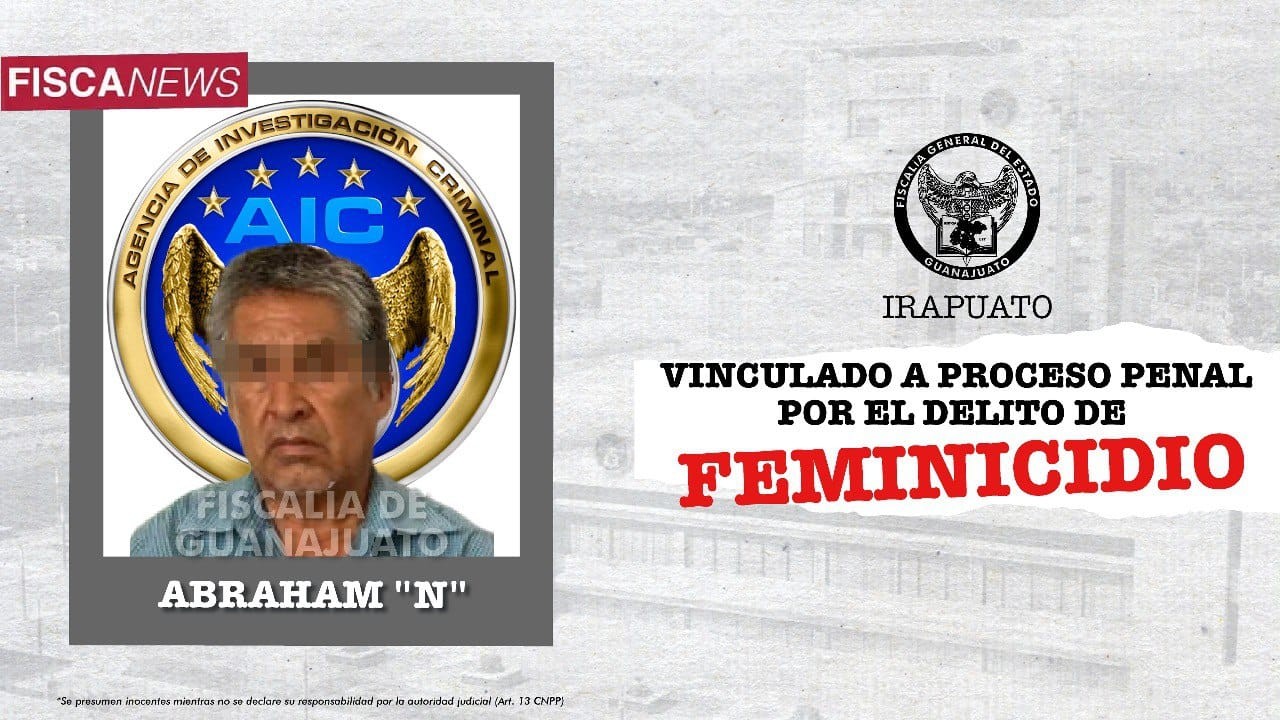 Detiene FGE a presunto feminicida en Irapuato; estranguló a su pareja