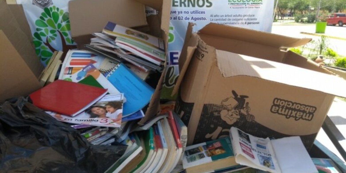 Conoce dónde puedes reciclar libros y libretas en León