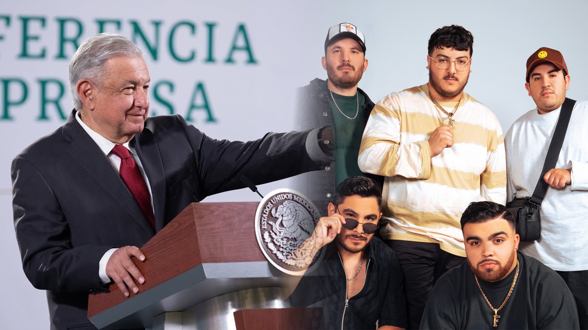 AMLO anuncia concierto gratuito de Grupo Frontera en el zócalo de la CDMX