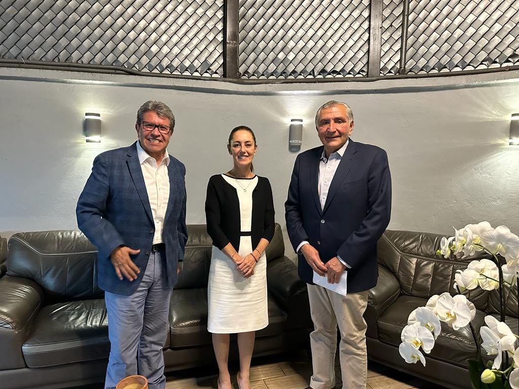 Claudia Sheinbaum suma a Adán Augusto y Ricardo Monreal a su equipo de campaña