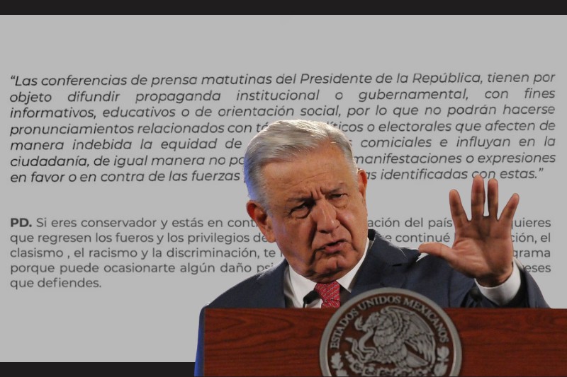 AMLO cumple 'a medias' orden del INE