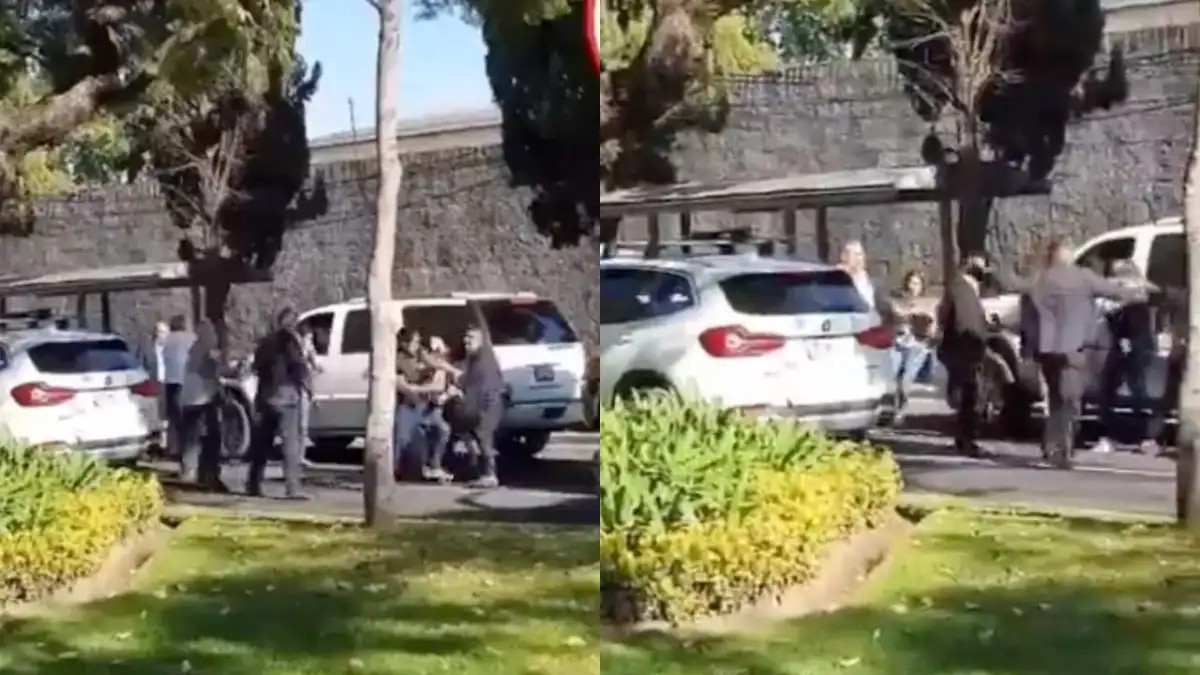 Escoltas golpean a conductor en Paseo de la Reforma (Video)