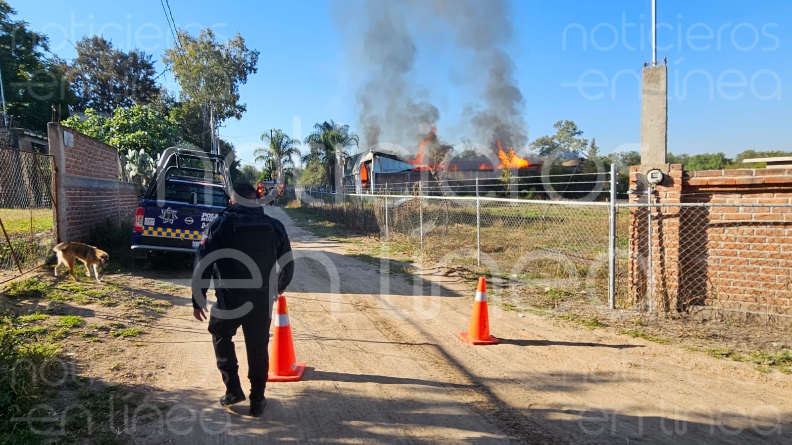 Se incendia bodega en la colonia Guadalupe Victoria