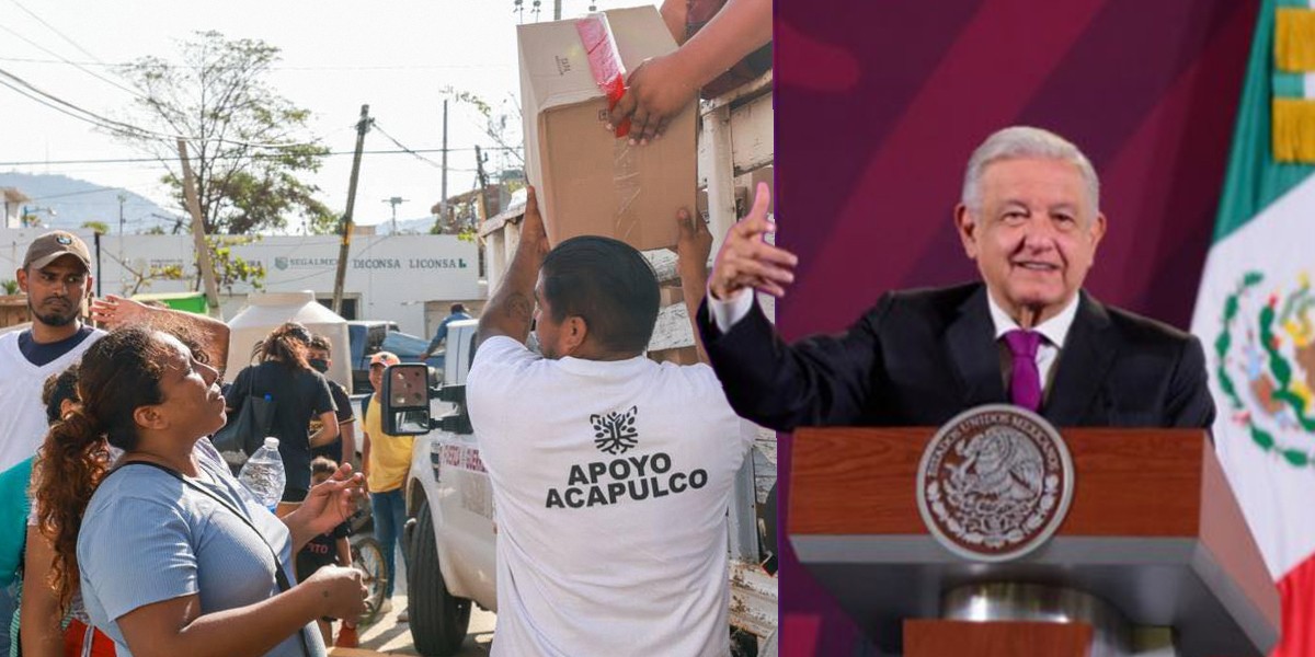 Supervisa AMLO entrega de recursos a damnificados de Otis