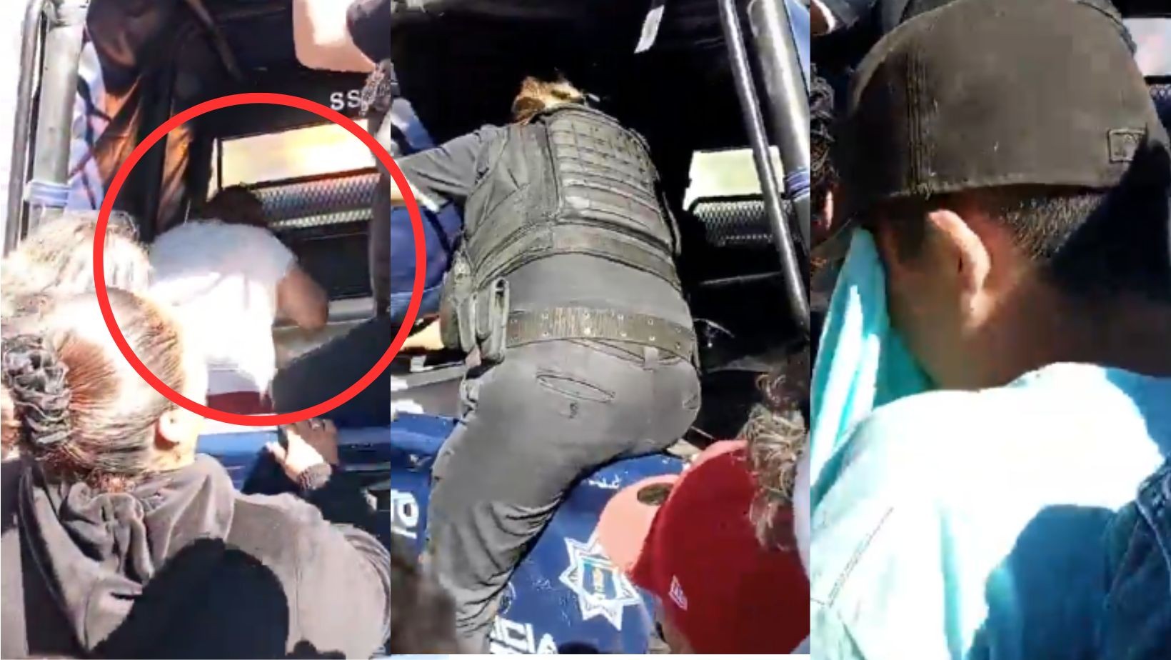 Frente a policías, mamá golpea a presunta homicida de su hijo en León (VIDEO)