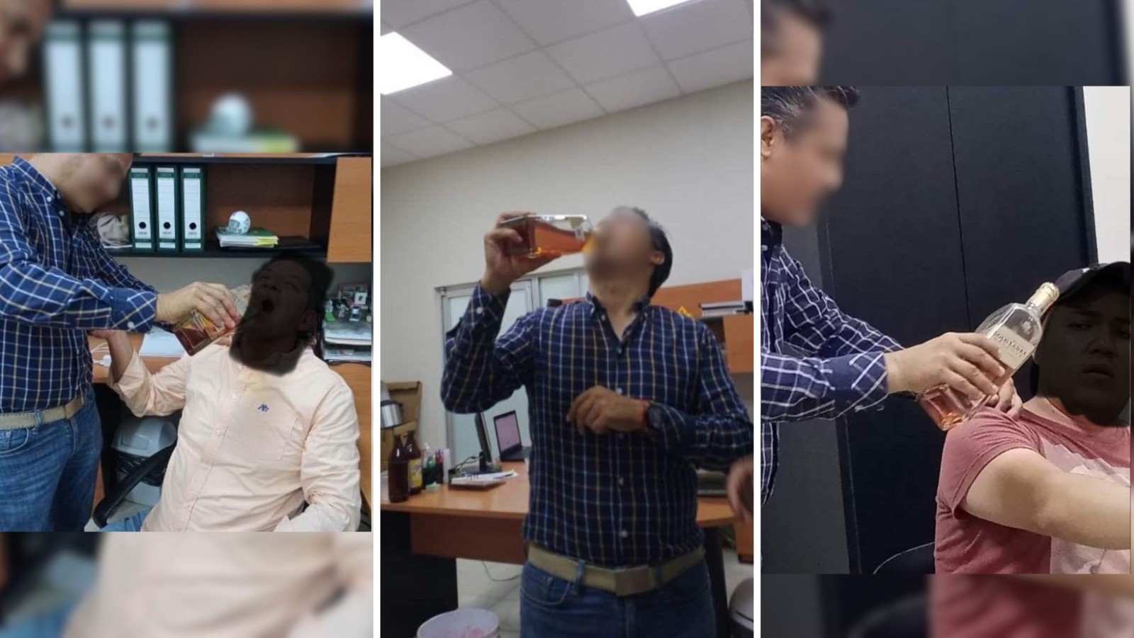 León: exhiben a funcionario tomando alcohol en su oficina