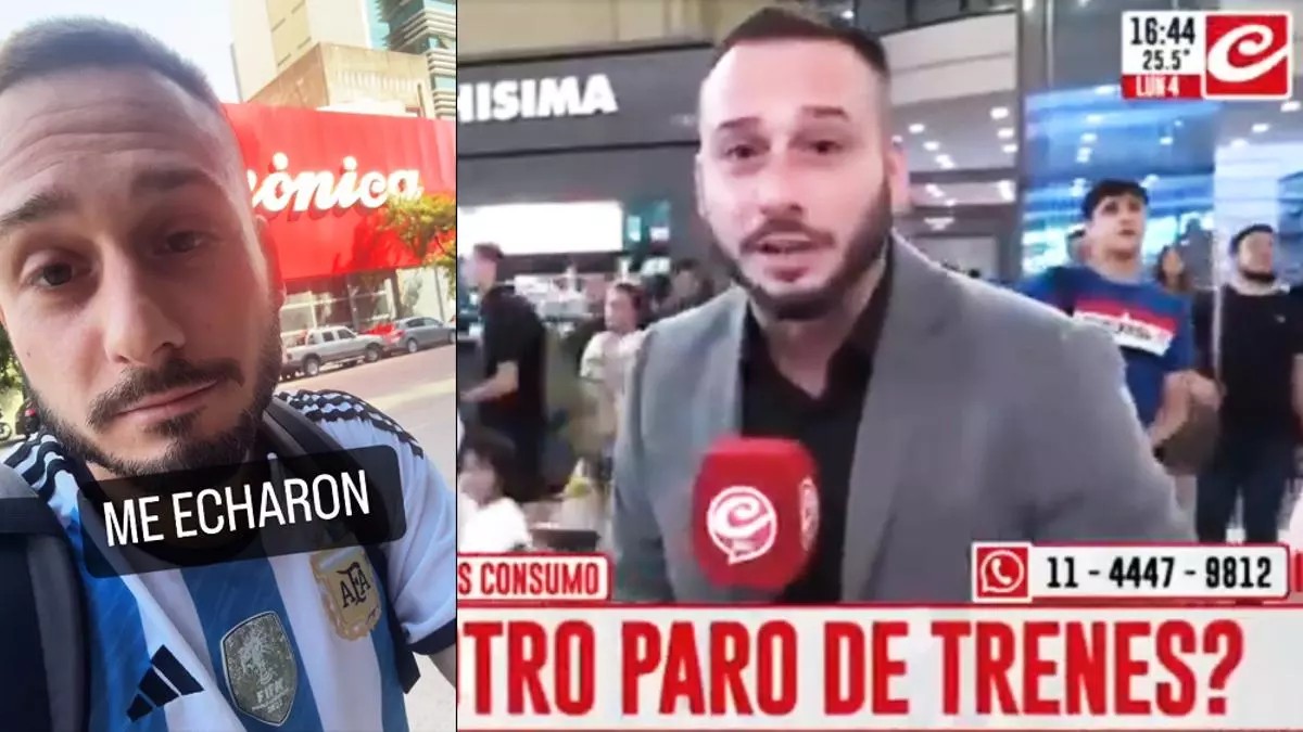 Reportero en Argentina revela precarias condiciones laborales en vivo