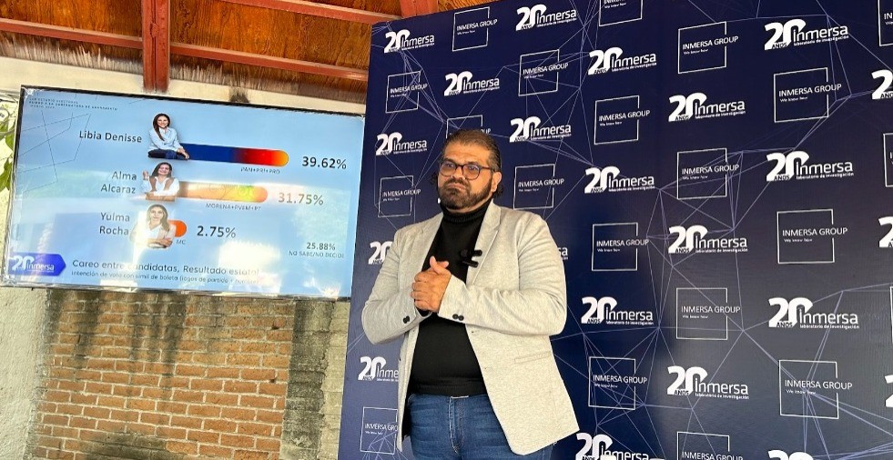 Libia García aventaja por 8 puntos a Alma Alcaraz, según encuesta de Inmersa 