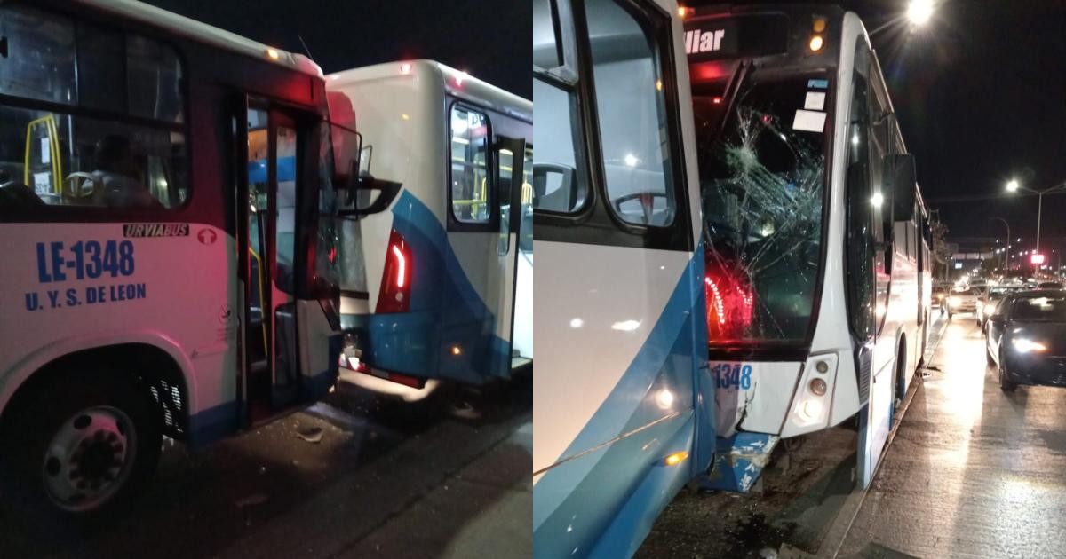 Choque entre camiones urbanos y una camioneta deja 28 lesionados