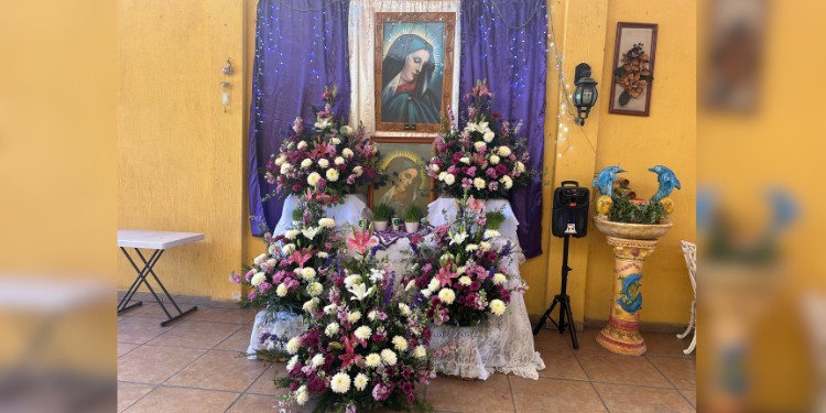 Agradecen vecinos del Coecillo con altares a la Virgen de Dolores