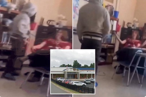Escándalo: estudiante golpea a una maestra en Carolina del Norte