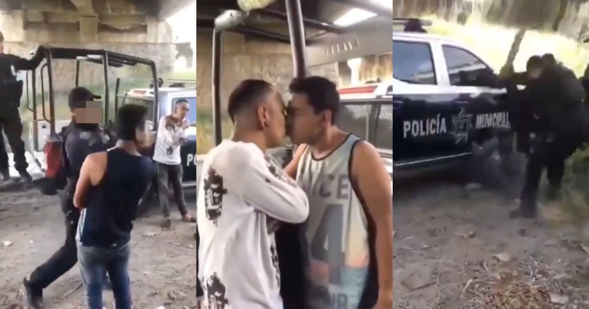 ¡Indignante! Policías agreden y obligan a dos hombres a besarse en Celaya