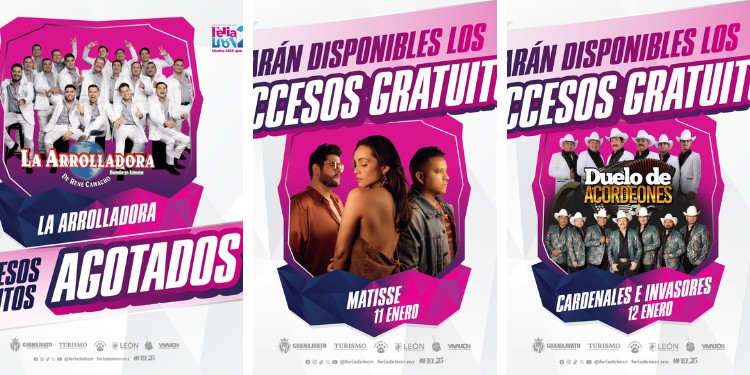 Feria de León 2025: Se agotan boletos gratis para La Arrolladora; aún hay para Matisse y el duelo entre Cardenales e Invasores