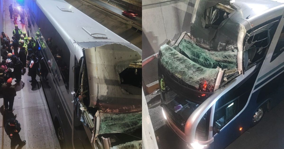 ¿Descuido o imprudencia? Autobús de dos pisos se atora en el Malecón del Río