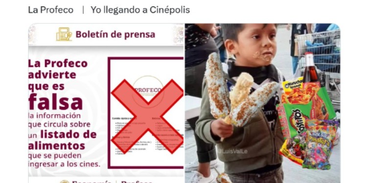 ¿Pizza en el cine? PROFECO desmiente lista de snacks permitidos