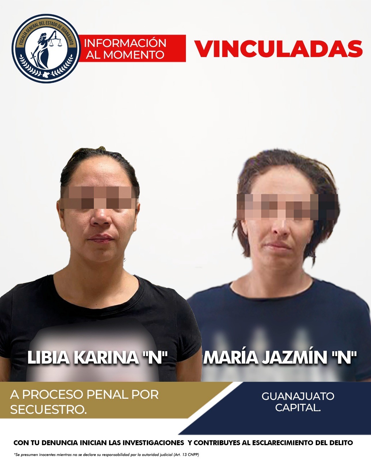 Vinculan a proceso a dos presuntas secuestradoras en Guanajuato
