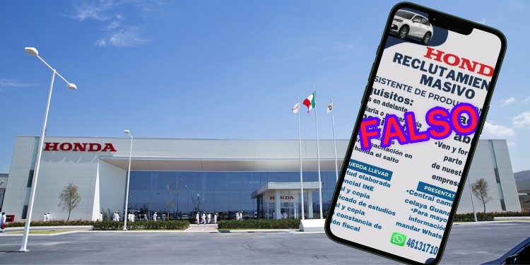 Honda de México advierte sobre falso reclutamiento de personal masivo