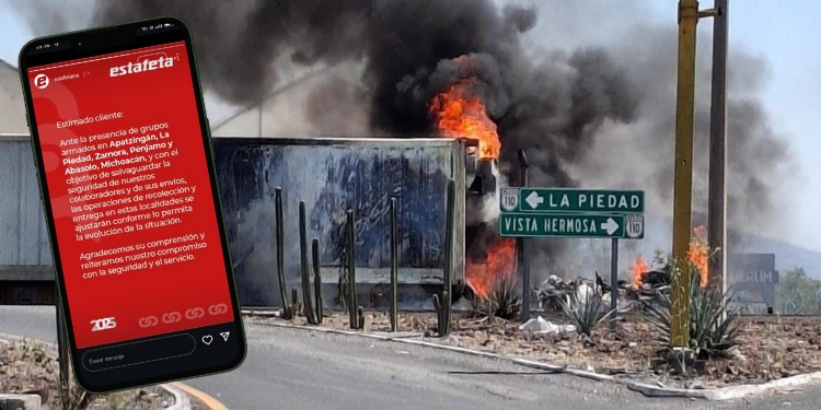 Estafeta suspende servicios en Guanajuato por narcobloqueos