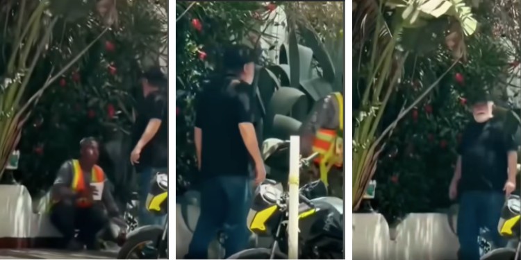 ¡Indignación en Mazatlán! Extranjero corre a mexicano por comer en la banqueta