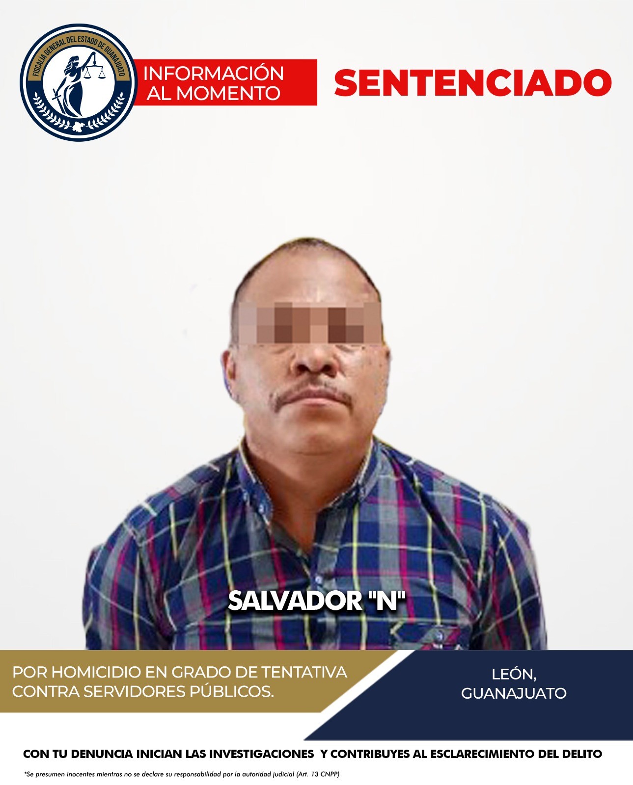Disparó contra agentes de Investigación Criminal; le dan 40 años de cárcel