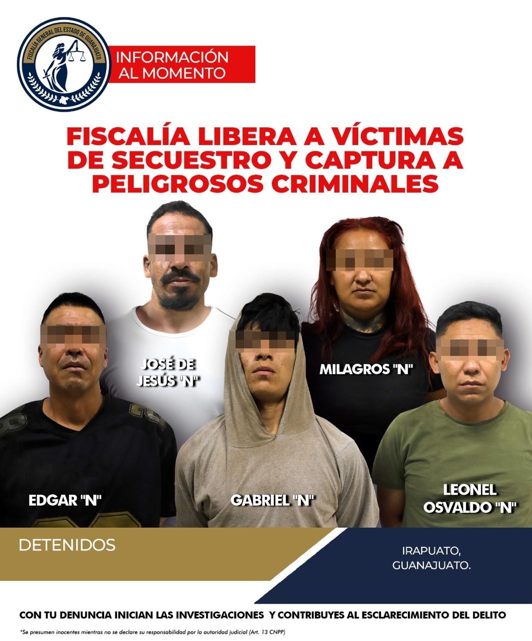 Cae banda de secuestradores en Guanajuato; pedían 300 mil pesos por liberación