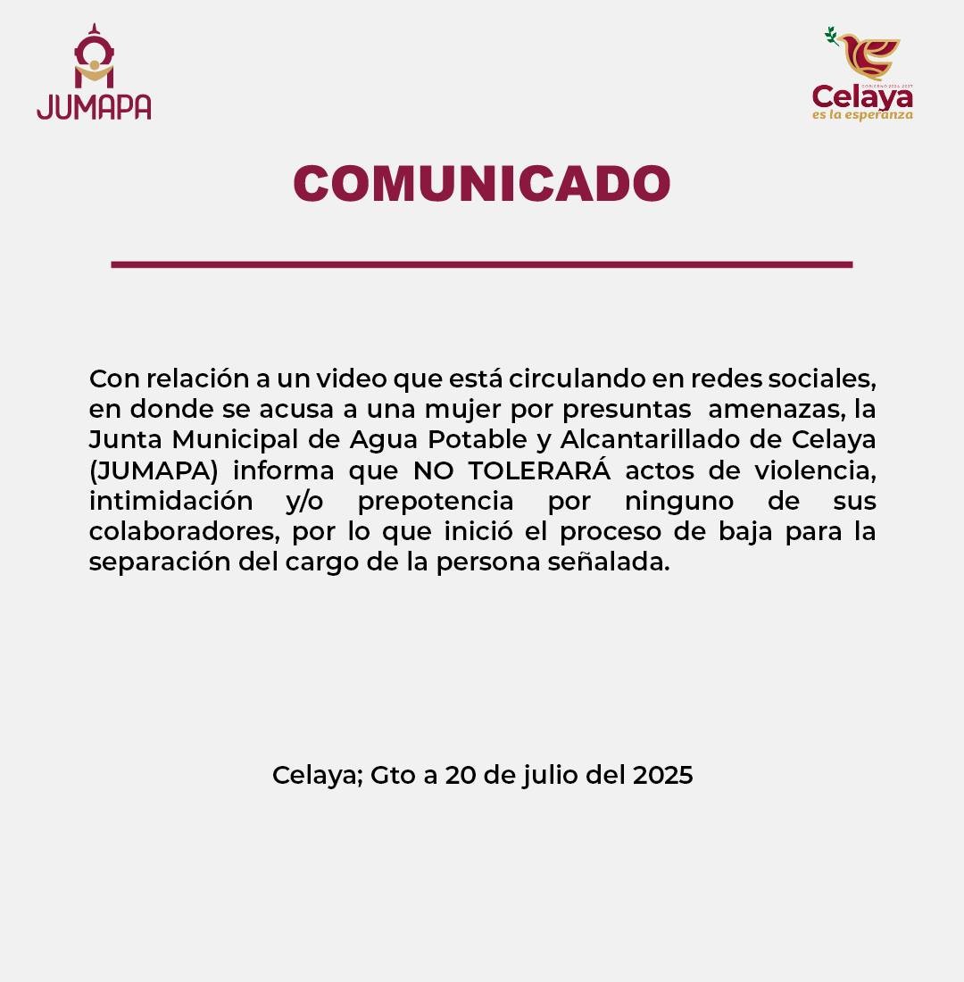Comunicado Jumapa Celaya Comunicado Jumapa Celaya