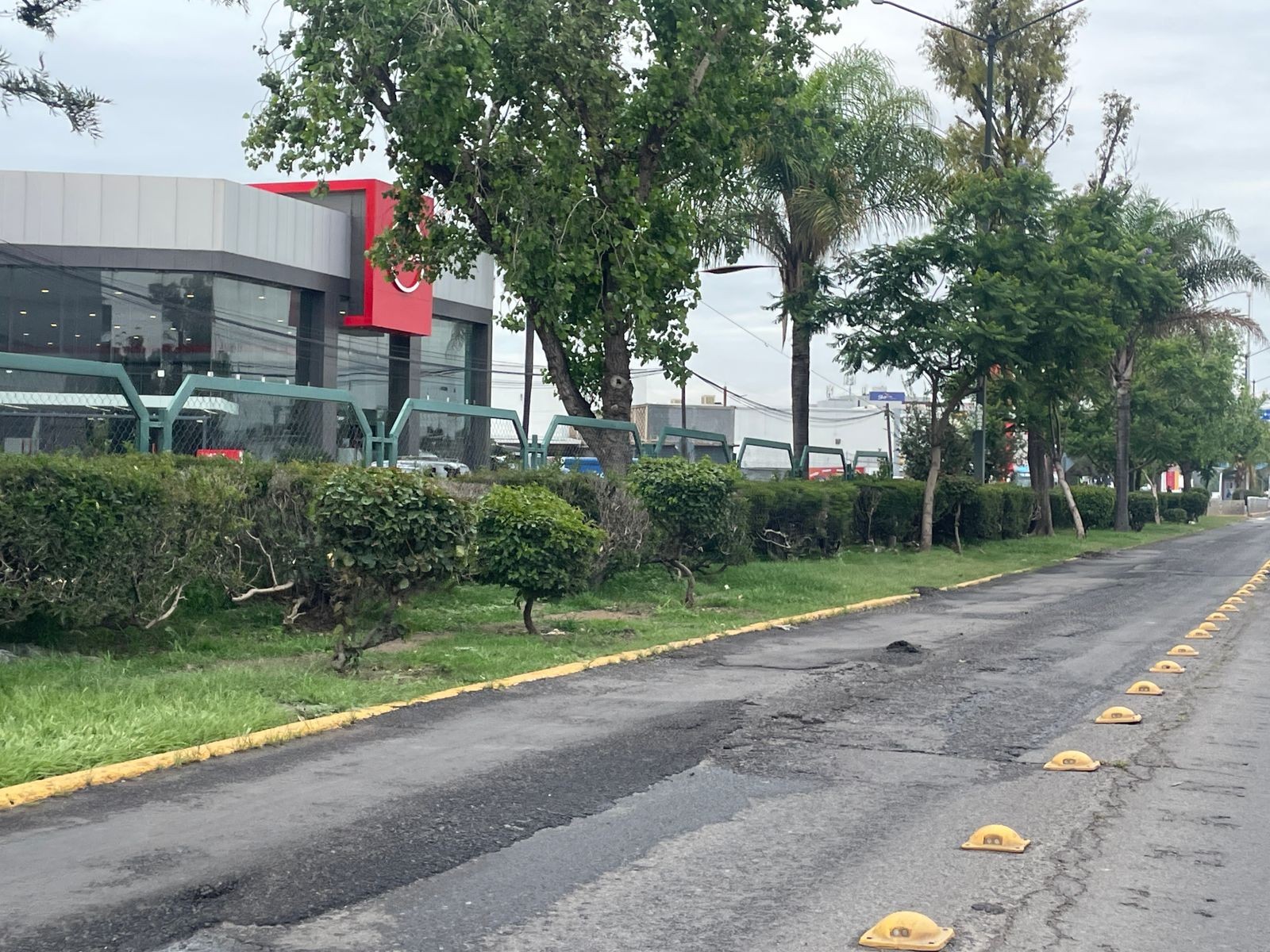Baches, bordos y piedras sobre carril de las “orugas“