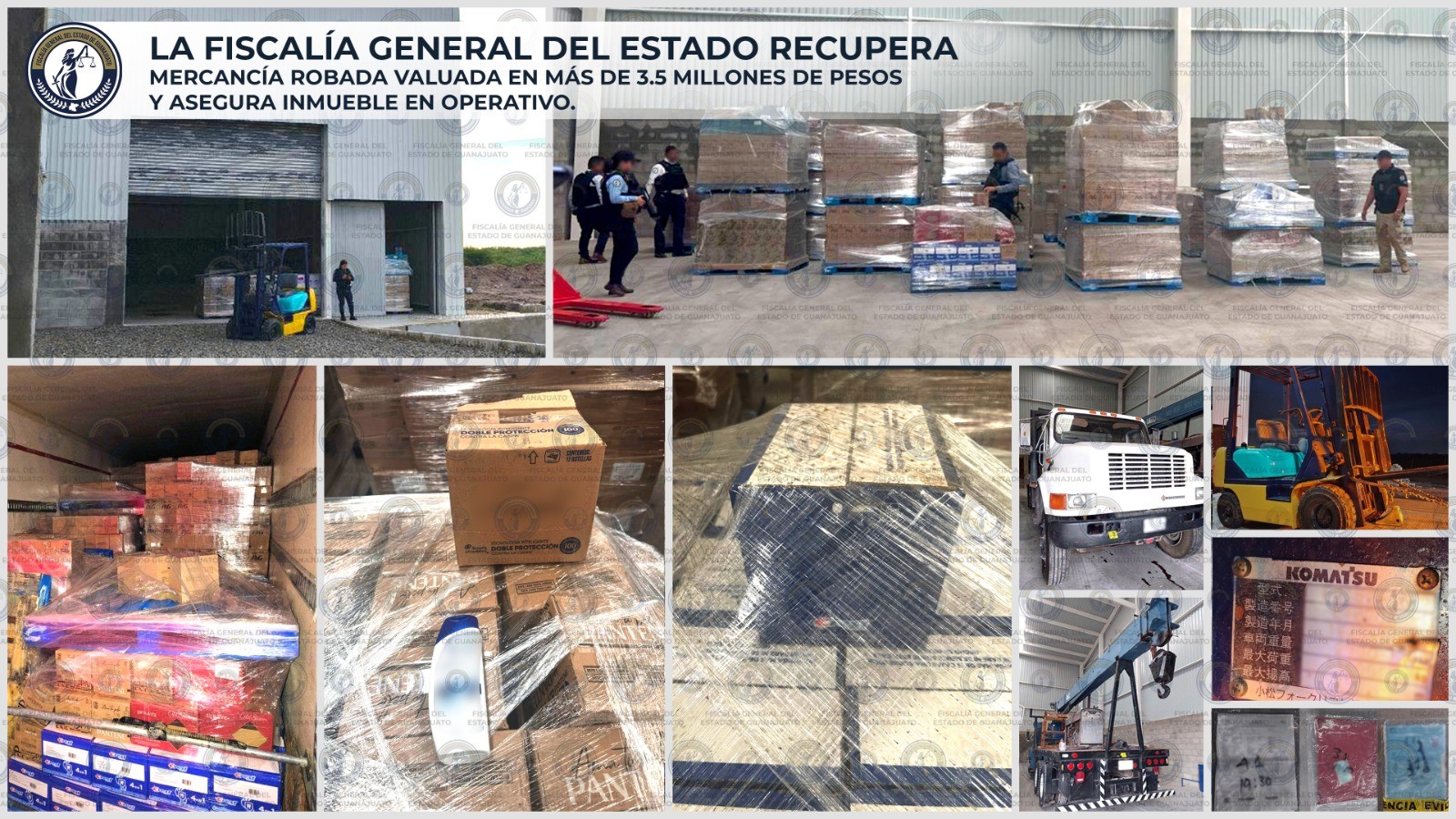Recuperan 3.5 millones de pesos en mercancía en bodega clandestina en Guanajuato