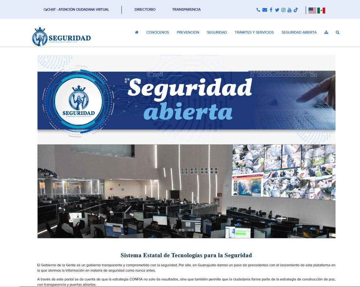 Guanajuato lanza “Seguridad Abierta”, plataforma que muestra uso de tecnología en seguridad