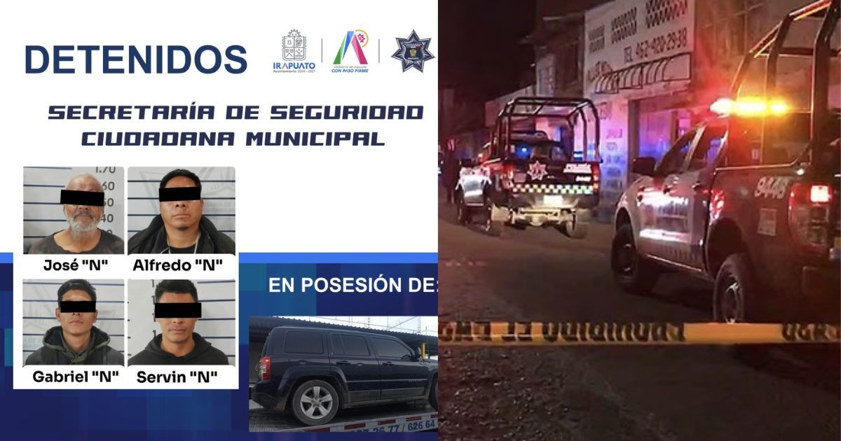 Confirma Fiscalía dos descuartizados en cajuela de camioneta y cuatro detenidos en Irapuato