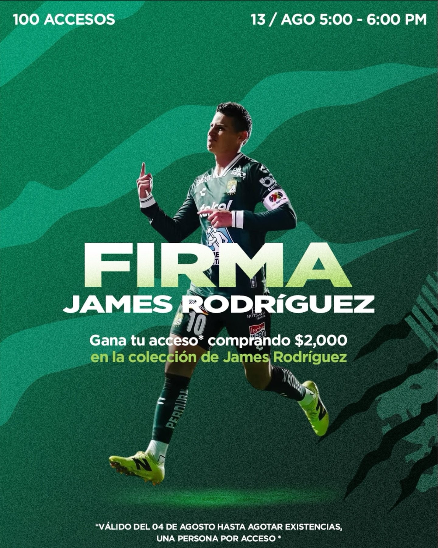 Firma de autógrafos de James Rodríguez en León: requisitos, fecha y cómo participar