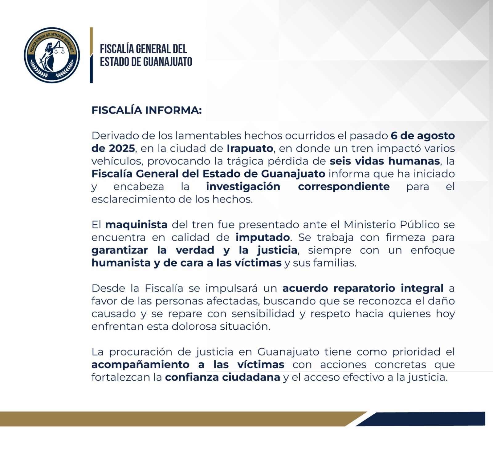 Peritaje descarta fallas en vías de Irapuato; crece exigencia para sacar trenes de zonas urbanas Peritaje descarta fallas en vías de Irapuato; crece exigencia para sacar trenes de zonas urbanas