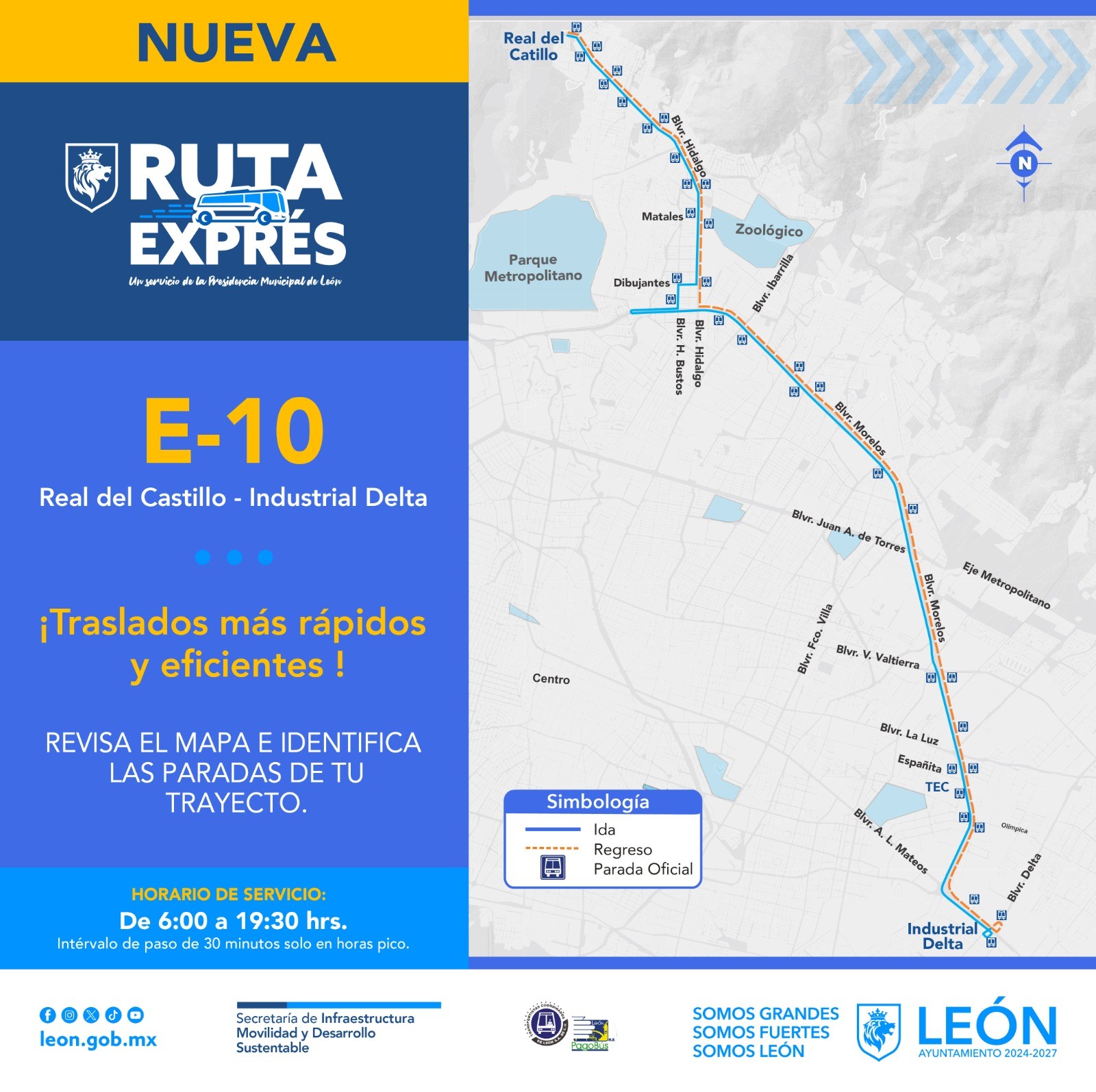 Nueva ruta exprés E-10 en León reducirá traslados en 30% desde Castillos hasta Delta