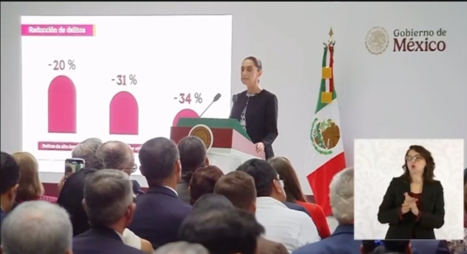 Sheinbaum resalta baja de homicidios en Guanajuato durante su Primer Informe