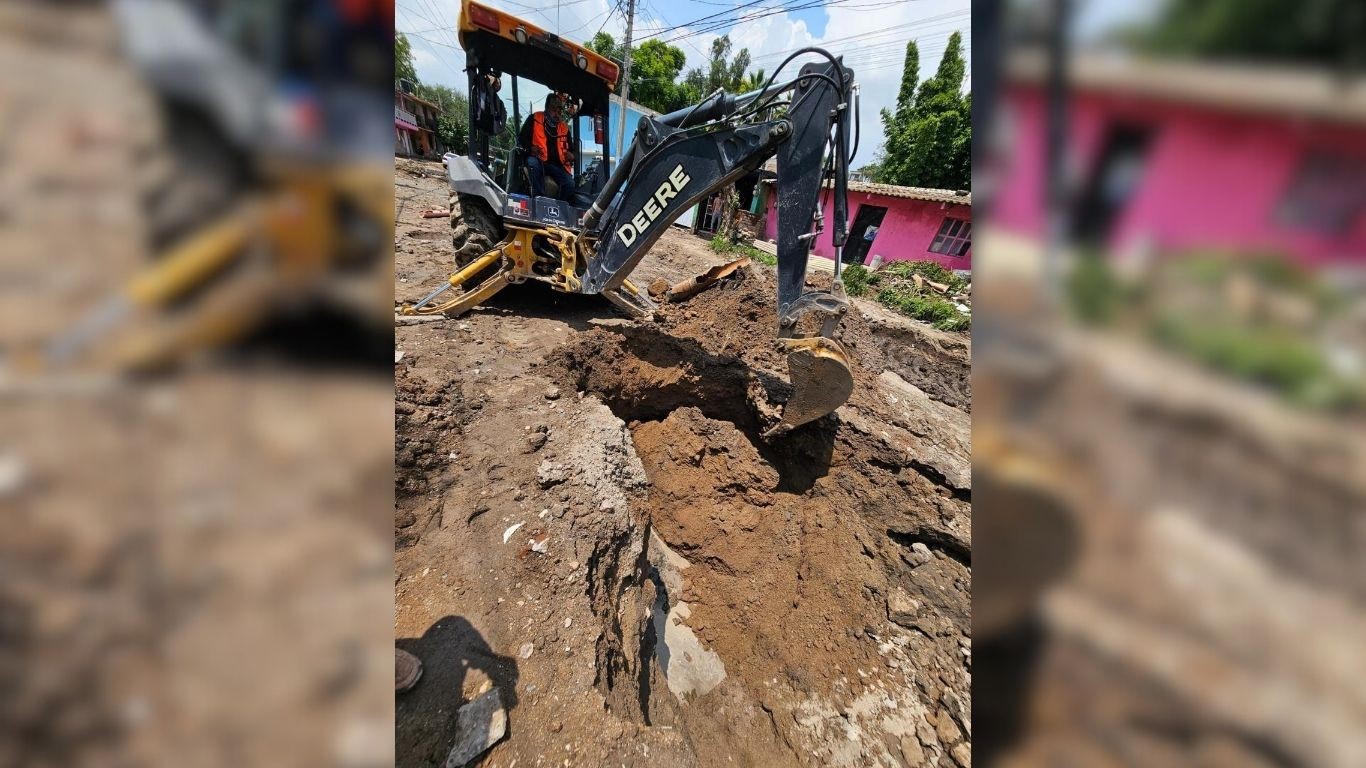 Obras de rehabilitación en Los Sauces: pavimentación, drenaje y red de agua potable