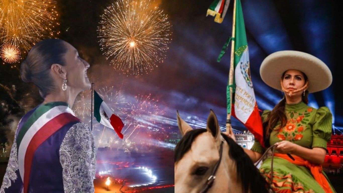 México celebra 215 años de Independencia con Claudia Sheinbaum y Libia Dennise encabezando el Grito