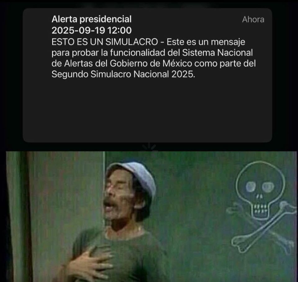 Simulacro nacional 2025: alerta sísmica en celulares sorprende a Guanajuato y provoca memes