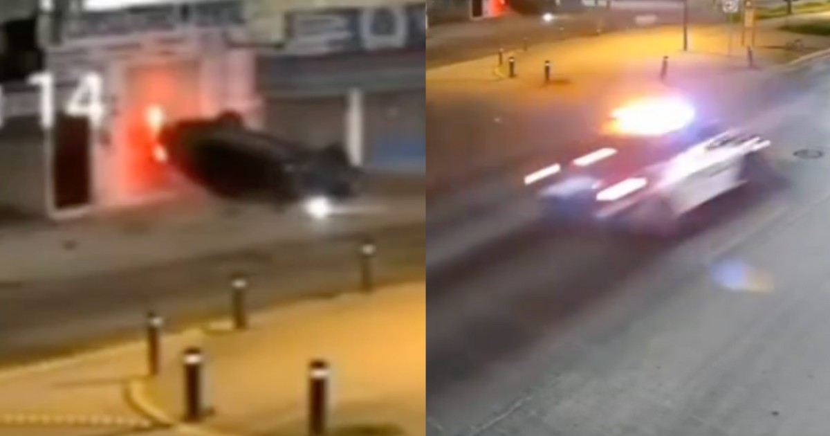 León: Conductor abandona a su cómplice tras volcar en auto robado