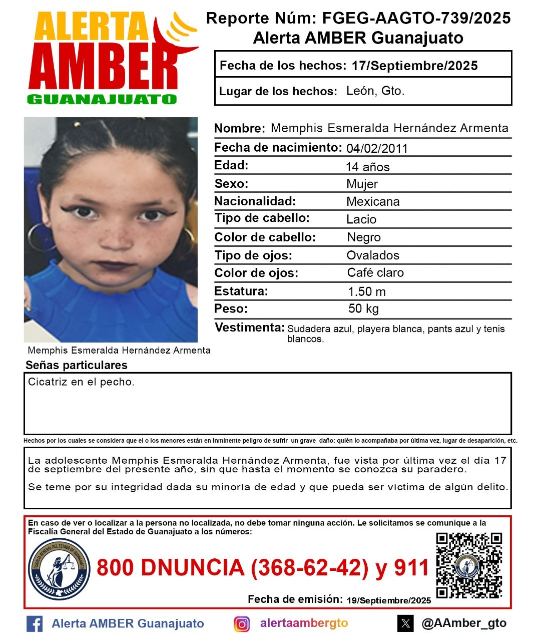 Fiscalía de Guanajuato señalada por no buscar a Esmeralda, menor desaparecida en León